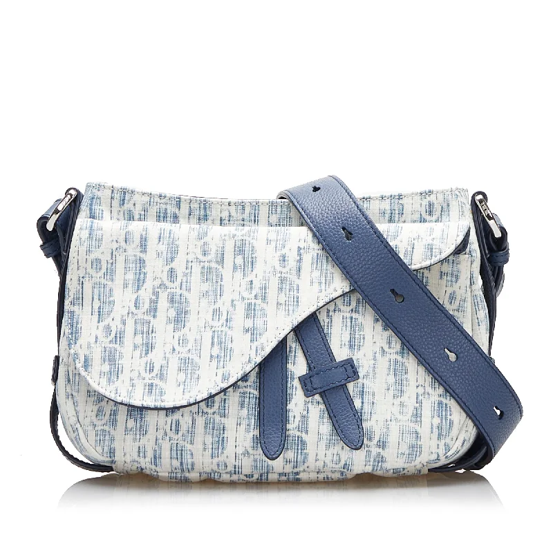 Shoulder Bag with Geometric Pattern in Multicolor for a Contemporary StyleBlue Dior Mini Oblique Kasuri Saddle Soft Bag Satchel Shoulder Bag with Geometric Pattern in Multicolor for a Contemporary StyleBlue Dior Mini Oblique Kasuri Saddle Soft Bag Satchel
