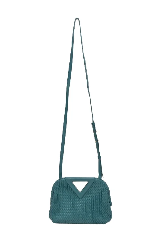 Leather Shoulder Bag with Magnetic Closure in Black for Quick Access[WB6187] Bottega Veneta | Cross-Body Bag