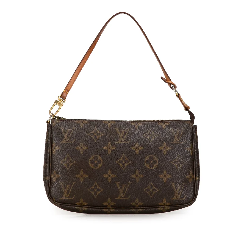 Vegan Leather Shoulder Bag in Gray for Ethical Fashion LoversBrown Louis Vuitton Monogram Pochette Accessoires Shoulder Bag