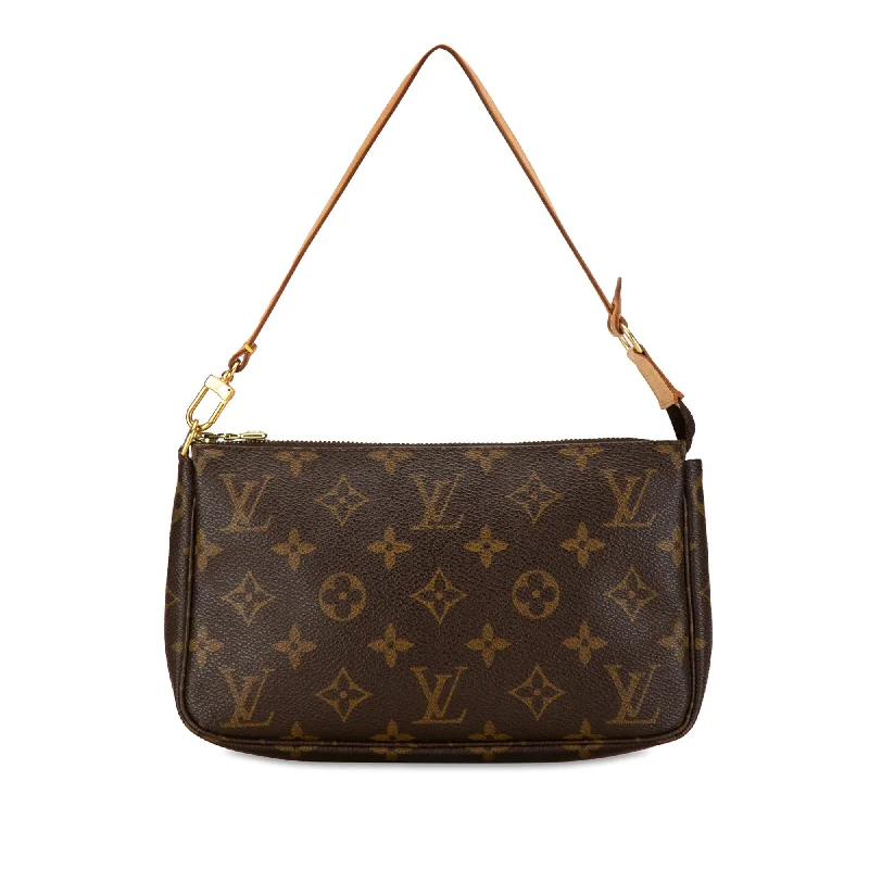 Women's Canvas Shoulder Bag in Navy with Striped Pattern for Beach TripsBrown Louis Vuitton Monogram Pochette Accessoires Shoulder Bag Women's Canvas Shoulder Bag in Navy with Striped Pattern for Beach TripsBrown Louis Vuitton Monogram Pochette Accessoires Shoulder Bag