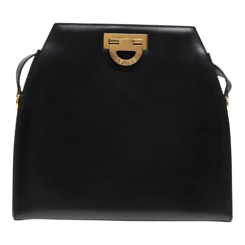 Crossbody Shoulder Bag in Black Leather with Gold Hardware for Night OutsCéline Gancini Leather Shoulder Bag (Pre-Owned) Crossbody Shoulder Bag in Black Leather with Gold Hardware for Night OutsCéline Gancini Leather Shoulder Bag (Pre-Owned)