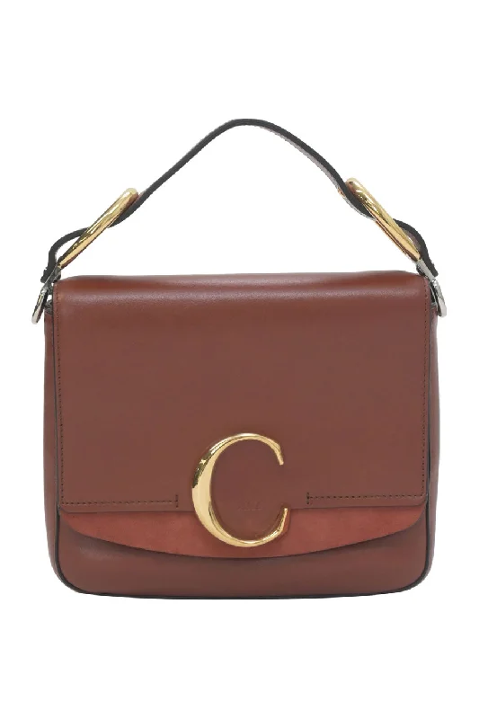 Women's Large Leather Shoulder Bag in Brown with Multiple Compartments for Work[WB6099] Chloé | Cross-Body Bag