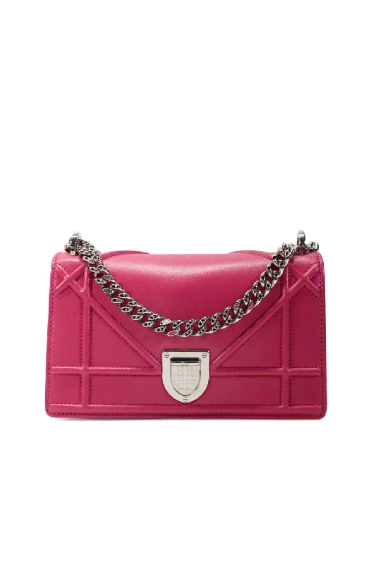 Women's Shoulder Bag with Floral Embroidery in Purple for Spring WalksChristian Dior Womens Leather Diorama Embossed Striped Flapped Handbag Pink Women's Shoulder Bag with Floral Embroidery in Purple for Spring WalksChristian Dior Womens Leather Diorama Embossed Striped Flapped Handbag Pink
