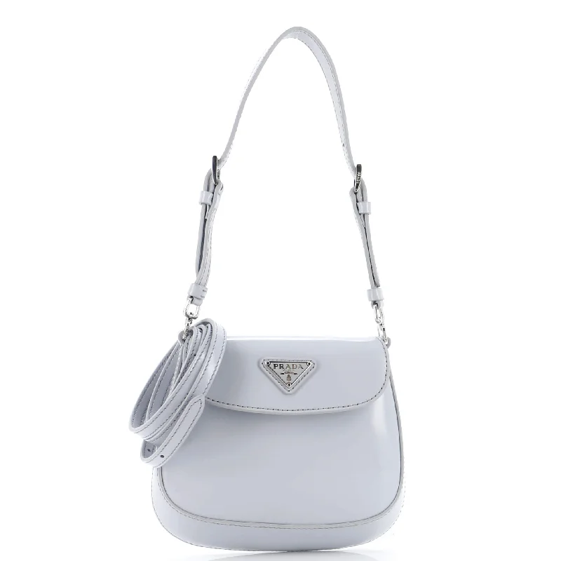 Women's Shoulder Bag with Faux Fur Strap in White for Winter StyleCleo Flap Shoulder Bag Spazzolato Leather Mini Women's Shoulder Bag with Faux Fur Strap in White for Winter StyleCleo Flap Shoulder Bag Spazzolato Leather Mini