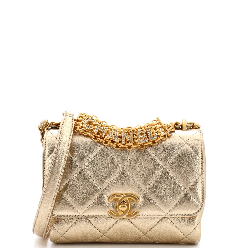 Suede Shoulder Bag in Pink with Tassel Accents for Casual OutingsCrystal Logo Letters Chain Handle Flap Bag Quilted Lambskin Mini Suede Shoulder Bag in Pink with Tassel Accents for Casual OutingsCrystal Logo Letters Chain Handle Flap Bag Quilted Lambskin Mini