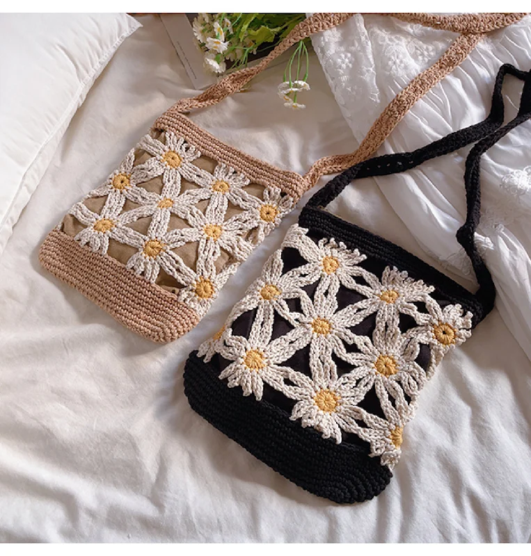 Canvas and Leather Combo Shoulder Bag in Tan for a Rustic LookElena Handbags Mini Daisy Purse Canvas and Leather Combo Shoulder Bag in Tan for a Rustic LookElena Handbags Mini Daisy Purse