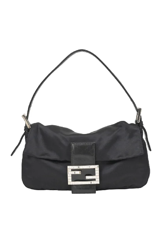 Embroidered Denim Shoulder Bag in Blue for a Vintage Vibe[WB7055] Fendi | Shoulder Bag