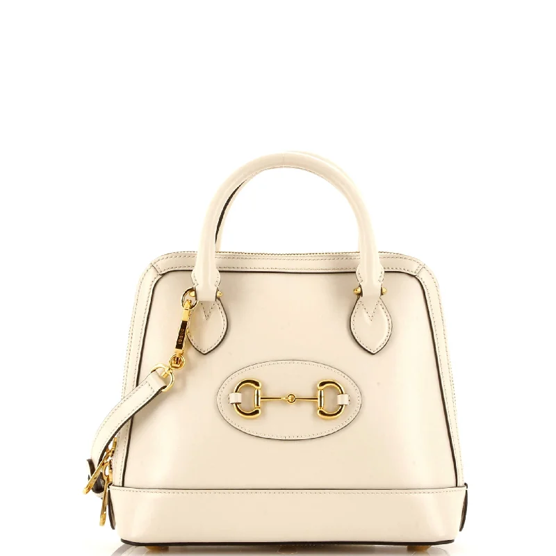 Pvc Shoulder Bag in Clear with Glitter for a Fun and Modern LookHorsebit 1955 Top Handle Bag Leather Small Pvc Shoulder Bag in Clear with Glitter for a Fun and Modern LookHorsebit 1955 Top Handle Bag Leather Small