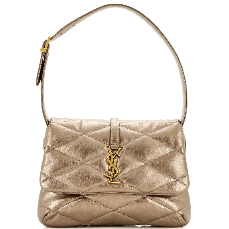 Metallic Shoulder Bag in Gold for Special OccasionsLe 57 Shoulder Bag Quilted Leather Metallic Shoulder Bag in Gold for Special OccasionsLe 57 Shoulder Bag Quilted Leather