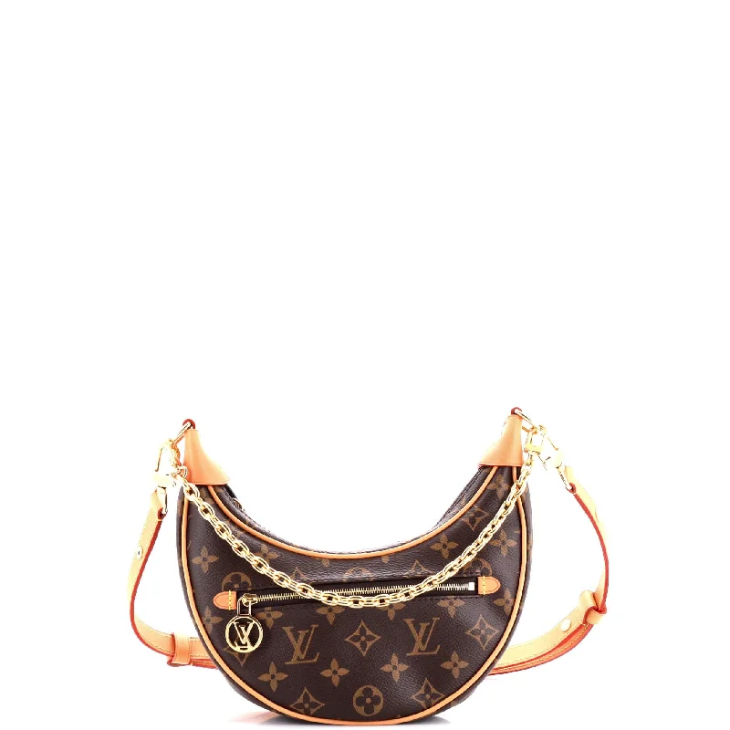 Metallic Shoulder Bag in Gold for Special OccasionsLoop Handbag Monogram Canvas