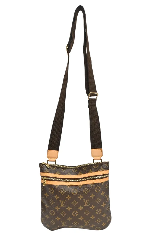Canvas and Leather Combo Shoulder Bag in Tan for a Rustic Look[WB5936] Louis Vuitton | Cross-Body Bag