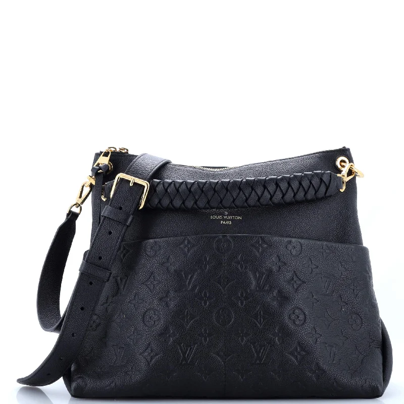 Leather Shoulder Bag with Magnetic Closure in Black for Quick AccessMaida Handbag Monogram Empreinte Leather Leather Shoulder Bag with Magnetic Closure in Black for Quick AccessMaida Handbag Monogram Empreinte Leather
