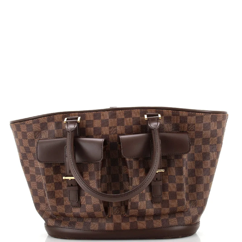 Women's Shoulder Bag with Fringe Details in Brown for a Bohemian StyleManosque Handbag Damier GM Women's Shoulder Bag with Fringe Details in Brown for a Bohemian StyleManosque Handbag Damier GM