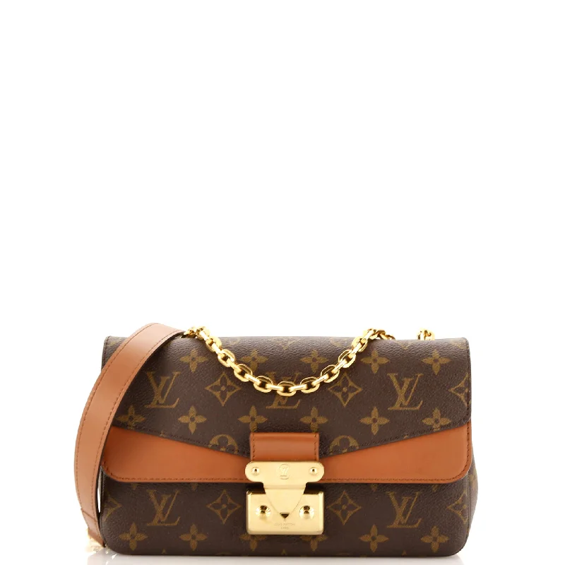 Women's Large Leather Shoulder Bag in Brown with Multiple Compartments for WorkMarceau Handbag Monogram Canvas with Leather Women's Large Leather Shoulder Bag in Brown with Multiple Compartments for WorkMarceau Handbag Monogram Canvas with Leather