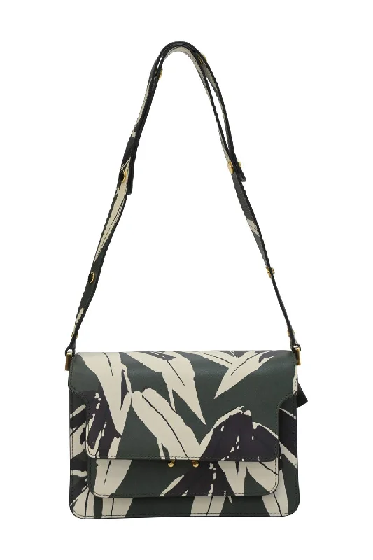 Canvas and Leather Combo Shoulder Bag in Tan for a Rustic Look[WB5995] Marni | Shoulder Bag