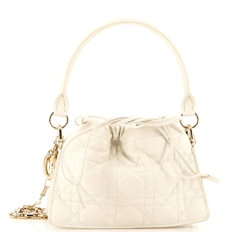 Shoulder Bag with Geometric Pattern in Multicolor for a Contemporary StyleMilly Drawstring Chain Bag Cannage Quilt Lambskin Mini Shoulder Bag with Geometric Pattern in Multicolor for a Contemporary StyleMilly Drawstring Chain Bag Cannage Quilt Lambskin Mini