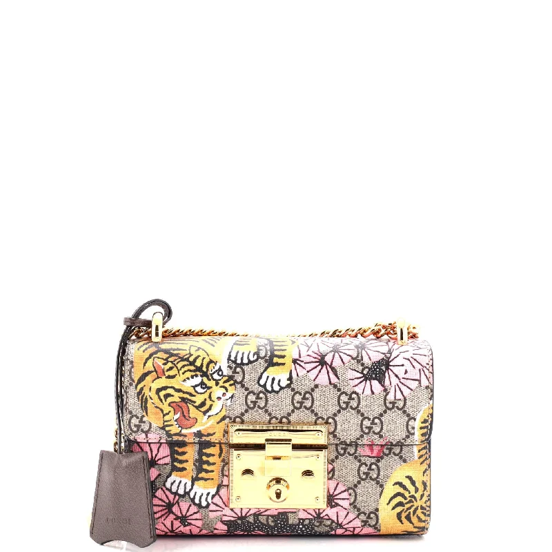 Women's Large Leather Shoulder Bag in Brown with Multiple Compartments for WorkPadlock Shoulder Bag Bengal Print GG Coated Canvas Small Women's Large Leather Shoulder Bag in Brown with Multiple Compartments for WorkPadlock Shoulder Bag Bengal Print GG Coated Canvas Small