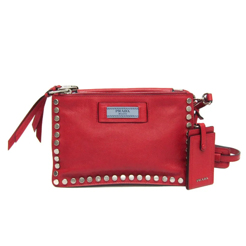 Women's Shoulder Bag with Zippered Pockets in Orange for SafetyPrada Etiquette Leather Shoulder Bag (Pre-Owned) Women's Shoulder Bag with Zippered Pockets in Orange for SafetyPrada Etiquette Leather Shoulder Bag (Pre-Owned)