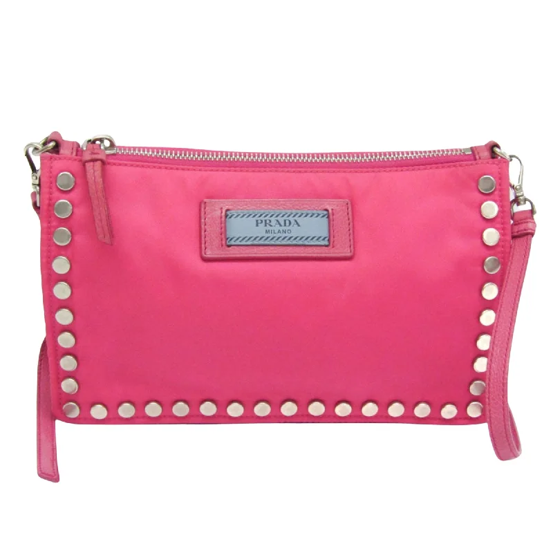 Pvc Shoulder Bag in Clear with Glitter for a Fun and Modern LookPrada Tessuto Synthetic Shoulder Bag (Pre-Owned) Pvc Shoulder Bag in Clear with Glitter for a Fun and Modern LookPrada Tessuto Synthetic Shoulder Bag (Pre-Owned)