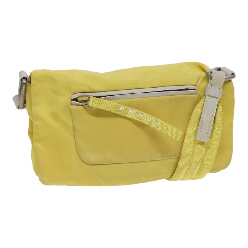 Women's Shoulder Bag with Faux Fur Strap in White for Winter StylePrada Tessuto Synthetic Shoulder Bag (Pre-Owned) Women's Shoulder Bag with Faux Fur Strap in White for Winter StylePrada Tessuto Synthetic Shoulder Bag (Pre-Owned)