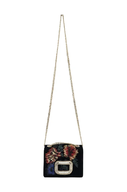 Women's Shoulder Bag with Fringe Details in Brown for a Bohemian Style[WB5153] Roger Vivier | Cross-Body Bag
