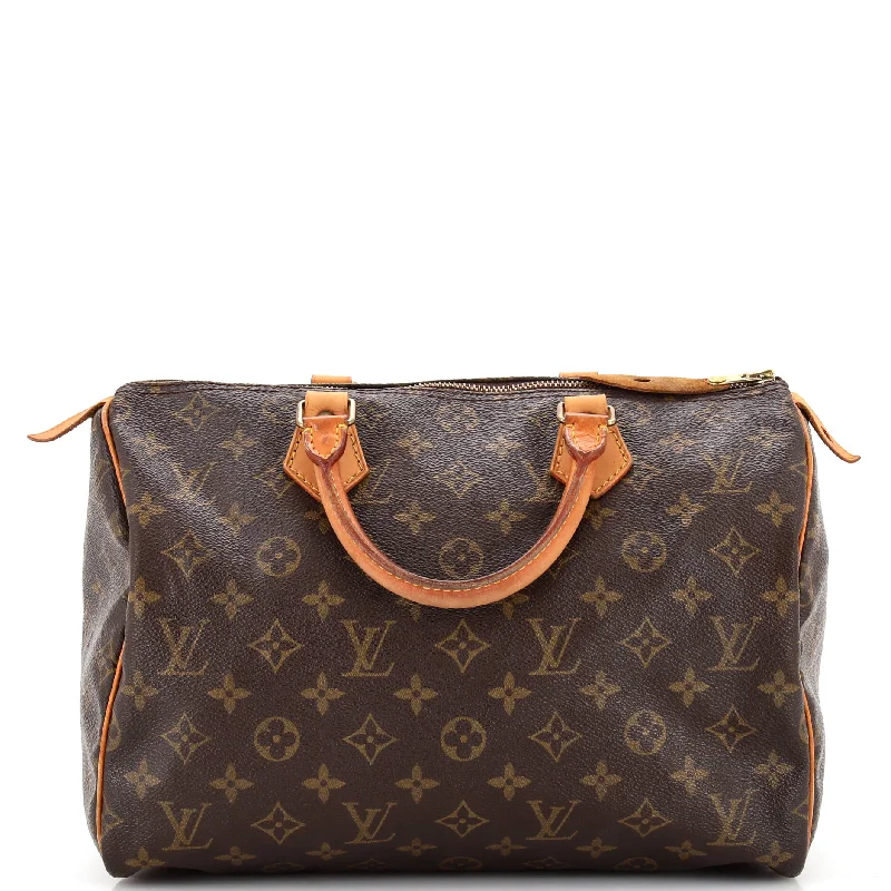 Canvas and Leather Combo Shoulder Bag in Tan for a Rustic LookSpeedy Handbag Monogram Canvas 30 Canvas and Leather Combo Shoulder Bag in Tan for a Rustic LookSpeedy Handbag Monogram Canvas 30