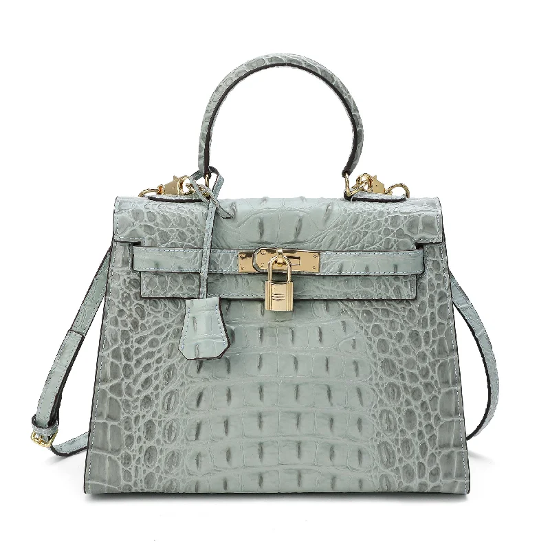 Crossbody Shoulder Bag in Black Leather with Gold Hardware for Night OutsTiffany & Fred Alligator Embossed Leather Satchel/Shoulder Bag Crossbody Shoulder Bag in Black Leather with Gold Hardware for Night OutsTiffany & Fred Alligator Embossed Leather Satchel/Shoulder Bag