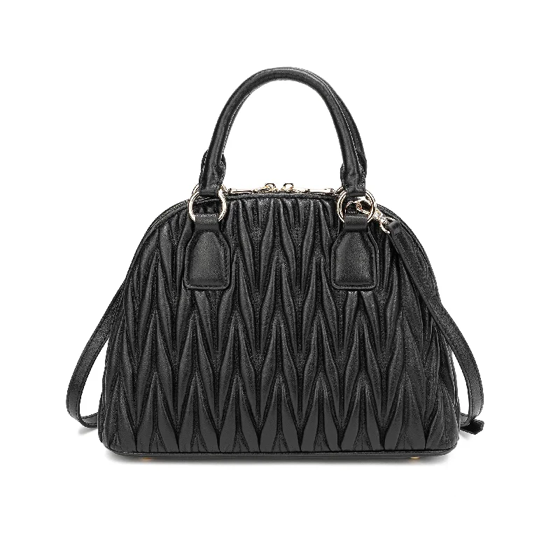 Women's Shoulder Bag with Adjustable Strap in Pink for ComfortTiffany & Fred Pleated Lambskin Leather Satchel/Shoulder Bag Women's Shoulder Bag with Adjustable Strap in Pink for ComfortTiffany & Fred Pleated Lambskin Leather Satchel/Shoulder Bag