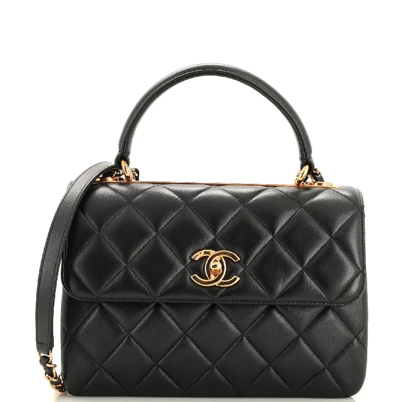 Shoulder Bag with Geometric Pattern in Multicolor for a Contemporary StyleTrendy CC Top Handle Bag Quilted Lambskin Small Shoulder Bag with Geometric Pattern in Multicolor for a Contemporary StyleTrendy CC Top Handle Bag Quilted Lambskin Small