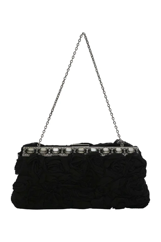 Crossbody Shoulder Bag in Black Leather with Gold Hardware for Night Outs[WB6032] Valentino Garavani | Shoulder Bag