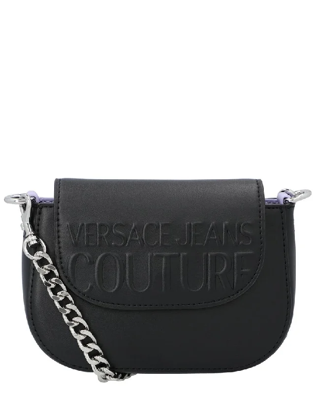 Women's Large Leather Shoulder Bag in Brown with Multiple Compartments for WorkVersace Jeans Couture Shoulder Bag Women's Large Leather Shoulder Bag in Brown with Multiple Compartments for WorkVersace Jeans Couture Shoulder Bag