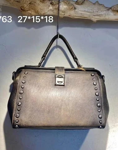 Embroidered Denim Shoulder Bag in Blue for a Vintage VibeVintage Womens Gray Leather Doctor Handbag Purses With Rivet Doctor Shoulder Bag for Women Embroidered Denim Shoulder Bag in Blue for a Vintage VibeVintage Womens Gray Leather Doctor Handbag Purses With Rivet Doctor Shoulder Bag for Women