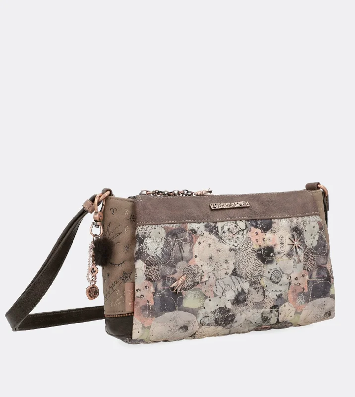 Women's Mini Crossbody Bag in Pink Velvet with Rhinestone Accents for Girls' Nights OutSmart universe crossbody bag with a printed design Women's Mini Crossbody Bag in Pink Velvet with Rhinestone Accents for Girls' Nights OutSmart universe crossbody bag with a printed design