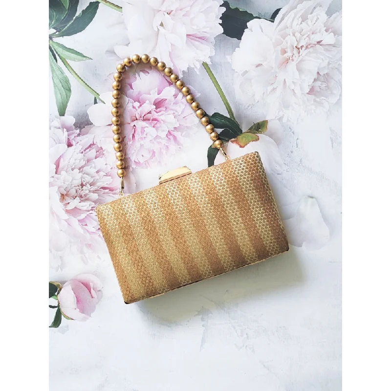 Geometric - Patterned PVC Evening Bag in Multicolor for Trendy Nights OutA Clutch Story Gold Garba Clutch Geometric - Patterned PVC Evening Bag in Multicolor for Trendy Nights OutA Clutch Story Gold Garba Clutch