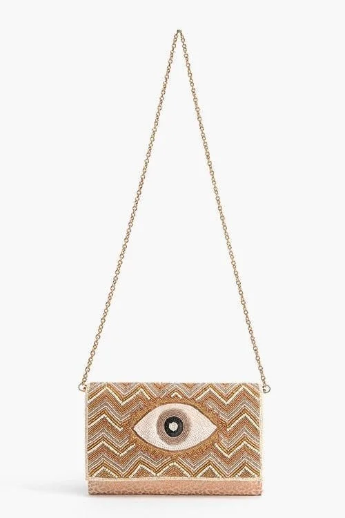 Floral - Printed Satin Clutch in Pink for Spring GalasAB22575 Rose Gold Evil Eye Beaded Clutch Floral - Printed Satin Clutch in Pink for Spring GalasAB22575 Rose Gold Evil Eye Beaded Clutch