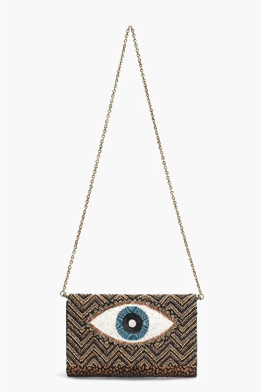 Bejeweled Clutch in Purple for Opera PerformancesAB22643 Golden Luxe Evil Eye Beaded Clutch Bejeweled Clutch in Purple for Opera PerformancesAB22643 Golden Luxe Evil Eye Beaded Clutch