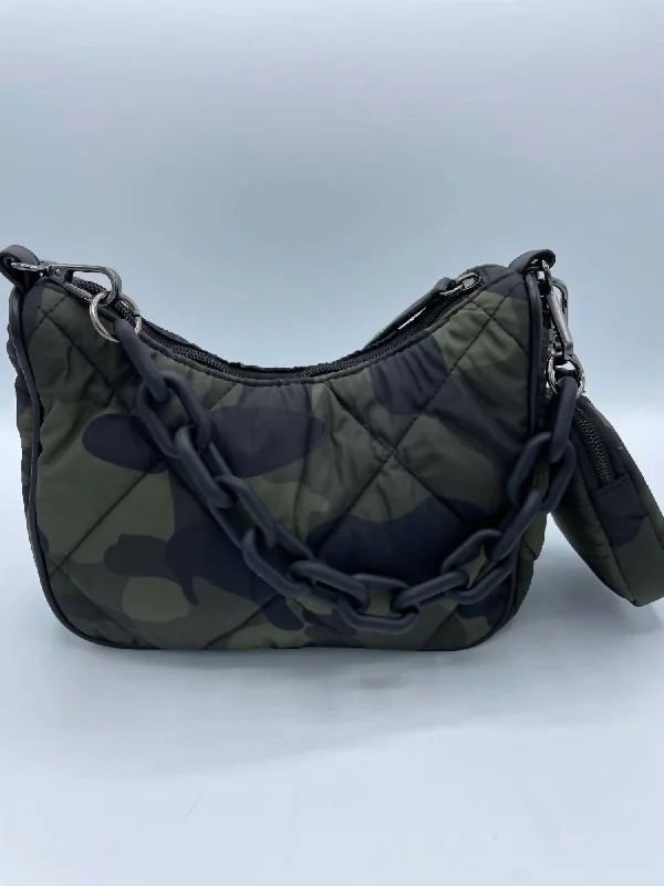 Hand - painted Canvas Crossbody Bag in Yellow for a Unique and Artistic LookAllis In Green Camo Hand - painted Canvas Crossbody Bag in Yellow for a Unique and Artistic LookAllis In Green Camo