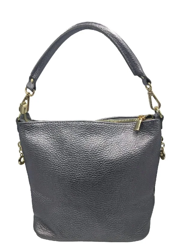 Women's Crossbody Bag with Multiple Compartments in Gray for Organized Daily UseAppolonia Bag In Silver Women's Crossbody Bag with Multiple Compartments in Gray for Organized Daily UseAppolonia Bag In Silver