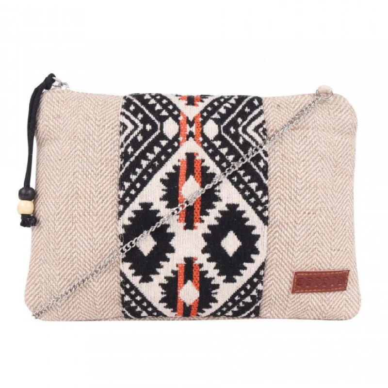 Leather Clutch with Chain Strap in Black for Cocktail PartiesWomen Black Leopard Pattern Woven Makeup/Travel Pouch With Tassels Leather Clutch with Chain Strap in Black for Cocktail PartiesWomen Black Leopard Pattern Woven Makeup/Travel Pouch With Tassels