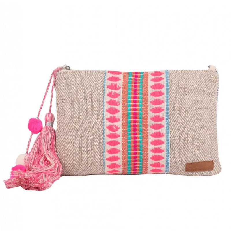 Floral - Printed Satin Clutch in Pink for Spring GalasWomen Black Leopard Pattern Woven Makeup/Travel Pouch With Tassels Floral - Printed Satin Clutch in Pink for Spring GalasWomen Black Leopard Pattern Woven Makeup/Travel Pouch With Tassels