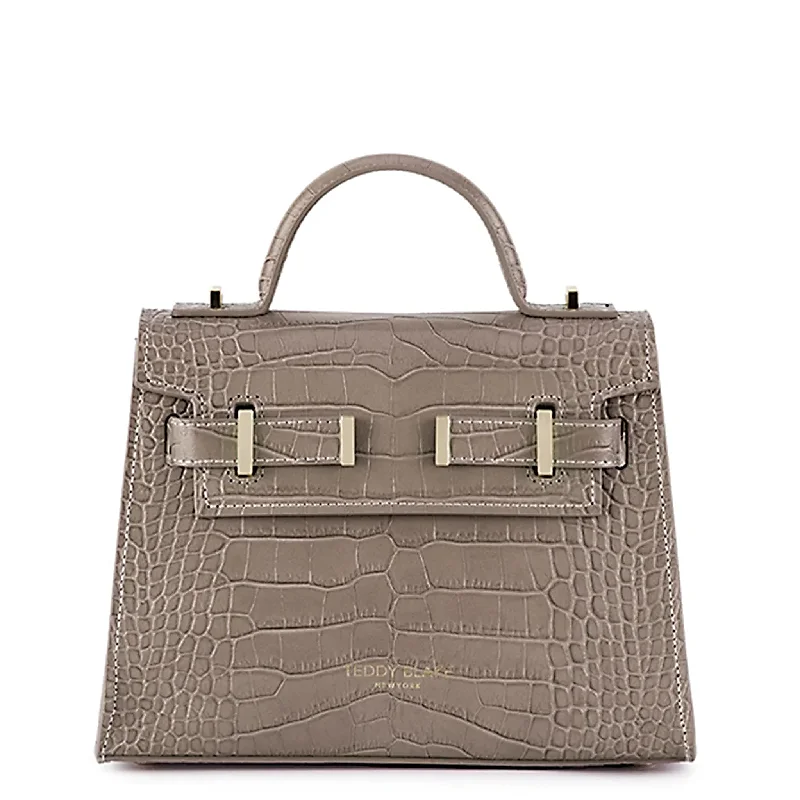 Women's Crossbody Bag with Chain Strap in Gold for a Glamorous TouchAva Croco  9"