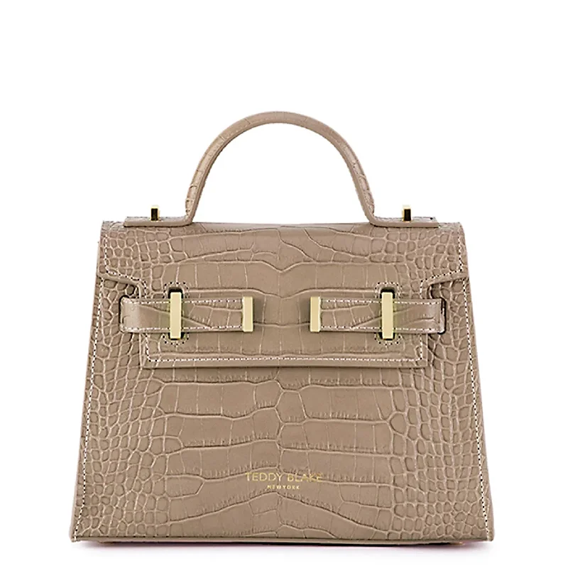 Quilted Leather Crossbody Bag in Cream for a Classic and Elegant AppearanceAva Croco 9" Quilted Leather Crossbody Bag in Cream for a Classic and Elegant AppearanceAva Croco 9"