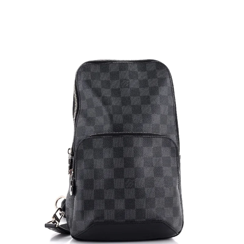Women's Crossbody Bag with RFID - Blocking Pocket in Black for Safe TravelAvenue Sling Bag Damier Graphite Women's Crossbody Bag with RFID - Blocking Pocket in Black for Safe TravelAvenue Sling Bag Damier Graphite