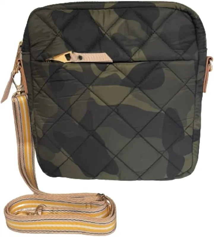 Metallic Crossbody Bag in Silver for New Year's Eve and Special CelebrationsAviana In Green Camo Metallic Crossbody Bag in Silver for New Year's Eve and Special CelebrationsAviana In Green Camo