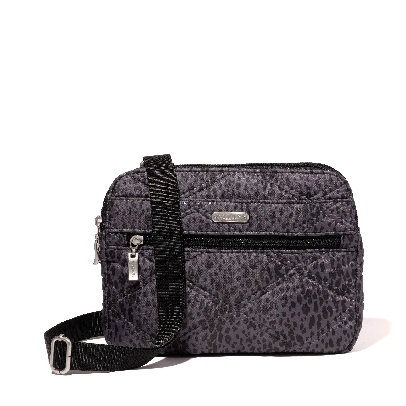 Leather - Trimmed Denim Crossbody Bag in Blue for a Vintage - Inspired Lookbaggallini Quilted Double Zip Anytime Crossbody Leather - Trimmed Denim Crossbody Bag in Blue for a Vintage - Inspired Lookbaggallini Quilted Double Zip Anytime Crossbody