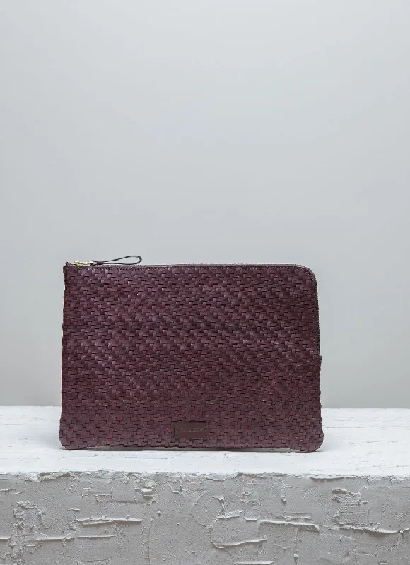 Geometric - Patterned PVC Evening Bag in Multicolor for Trendy Nights OutBATU L Dark Maroon Twill Pouch