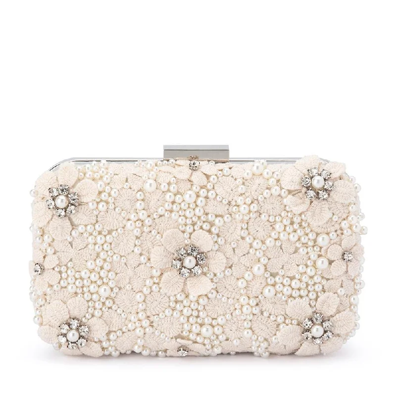 Women's Small Beaded Clutch in Silver for New Year's Eve PartyBETH Encrusted Clutch Women's Small Beaded Clutch in Silver for New Year's Eve PartyBETH Encrusted Clutch