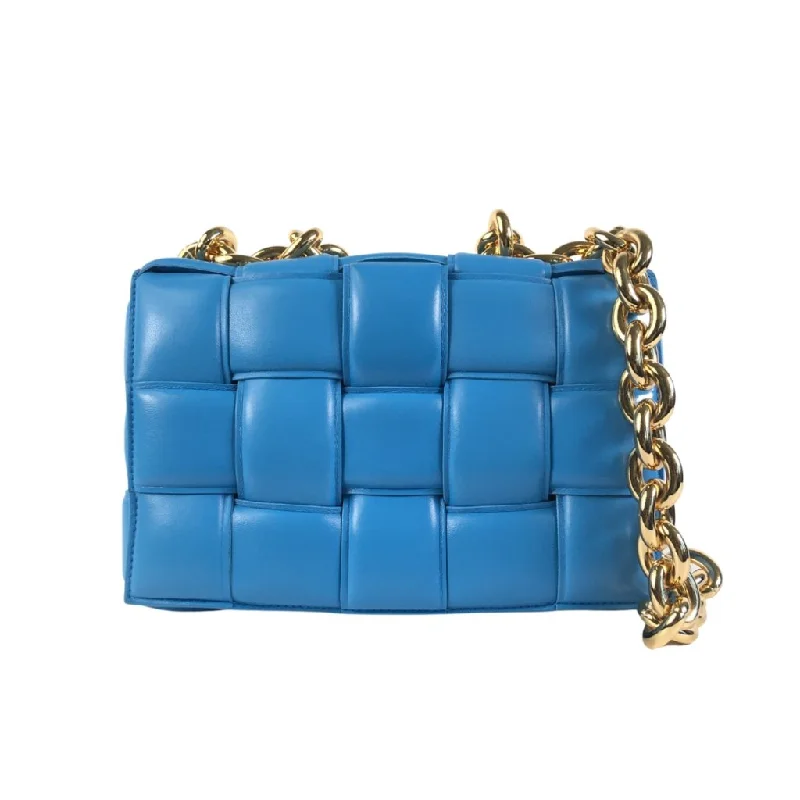 Leather - Trimmed Denim Crossbody Bag in Blue for a Vintage - Inspired LookBottega Veneta Padded Cassette Leather - Trimmed Denim Crossbody Bag in Blue for a Vintage - Inspired LookBottega Veneta Padded Cassette