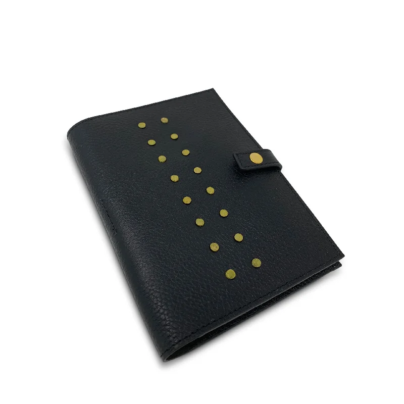 Women's Monogrammed Leather Clutch in Tan for Personalized StyleBrass Stud Freddie Pouchette Women's Monogrammed Leather Clutch in Tan for Personalized StyleBrass Stud Freddie Pouchette