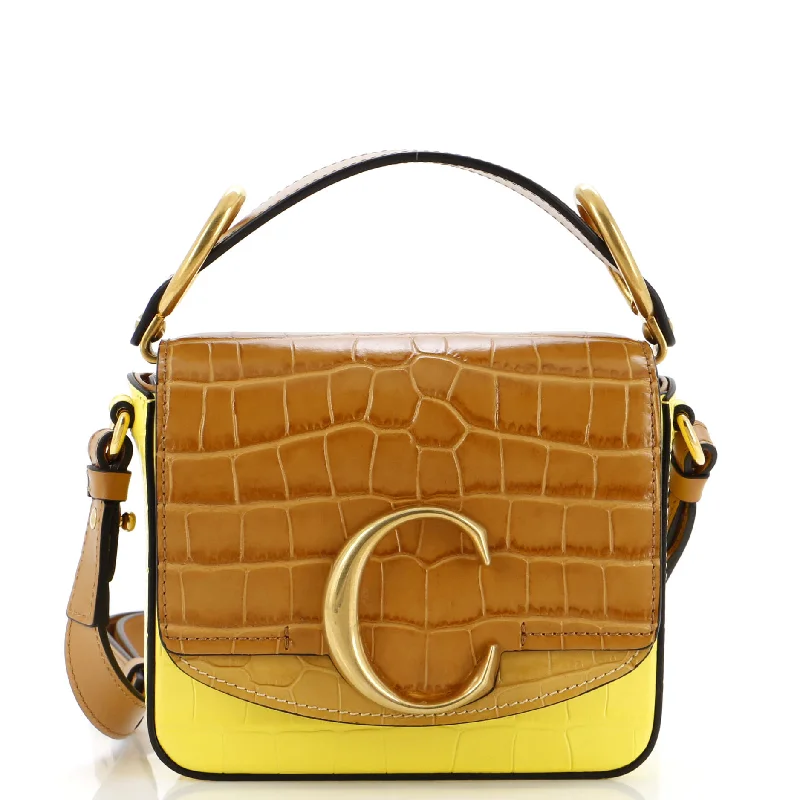 Women's Mini Crossbody Bag in Pink Velvet with Rhinestone Accents for Girls' Nights OutC Flap Bag Crocodile Embossed Leather Mini